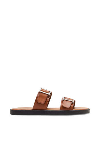 Steve Madden Mens Gritty Tan Leather Arabic Sandals