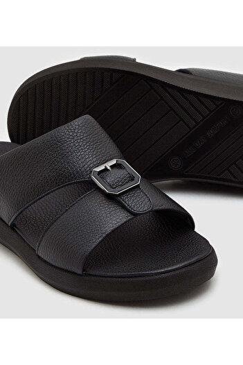 Steve Madden Mens 20151-Black Black Arabic Sandals