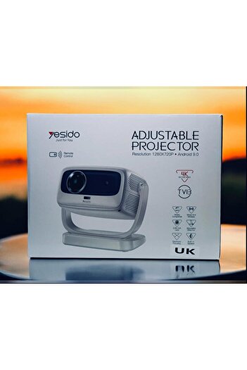 Yesido YSIDO YB13C Smart Portable Projector - HD Resolution, Android 9, 4K Support