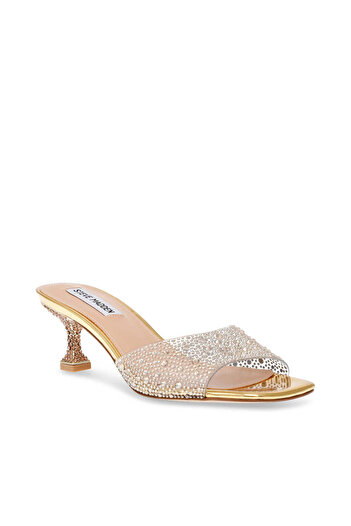 Steve Madden Womens Asha Gold Heels