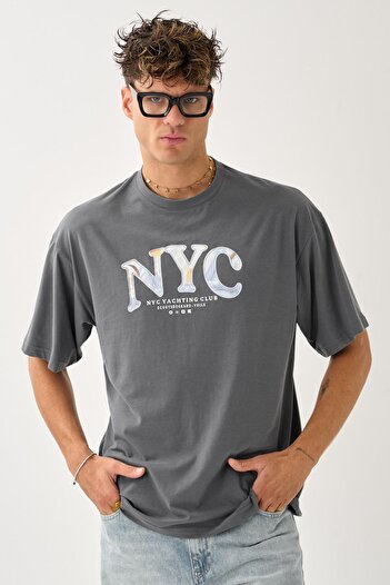 ALEXANDERGARDI Wide Fit Crew Neck Printed Unisex T-Shirt