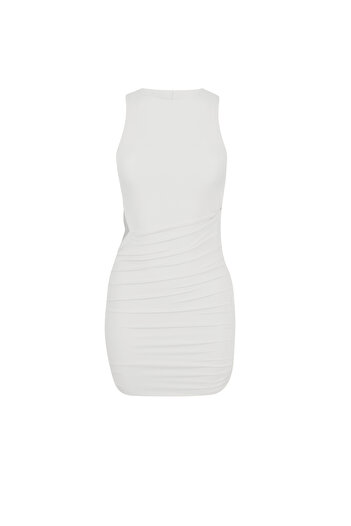 La Sarta Tavi̇ra Halter Collar Jersey Dress