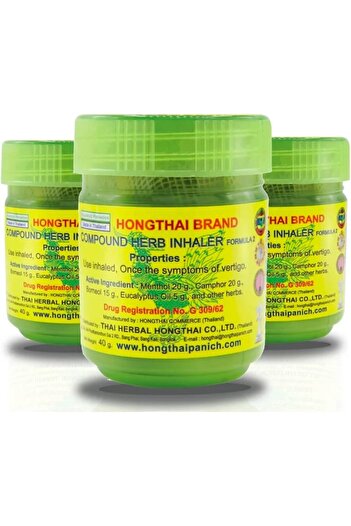 Hong Thai جهاز استنشاق الأعشاب التايلاندي التقليدي (عبوة من 3 قطع)