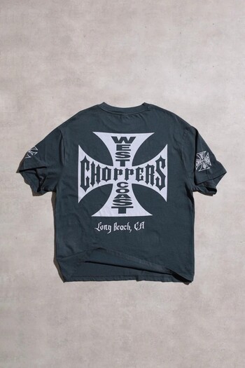 Overdrive West Coast Choppers Μαύρο Unisex Oversize κοντομάνικο μπλουζάκι