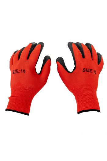 Z-Tools Set of 12, knitted gloves with latex protection, Flex Black / ZLN 1397_1