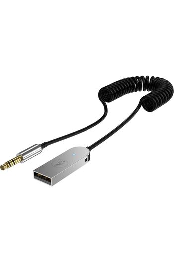 erorex Aux Bluetooth Adapter Car, 5.3 Bluetooth Receiver 3.5Mm Auxiliary Input Usb Aux Jack Kit Audio Cord