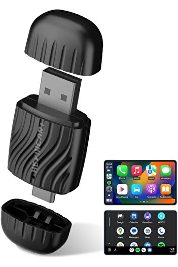 erorex 2025 Upgrade, Mini Carplay & Android Auto Wireless Adapter, Plug & Play, No Latency, Fast