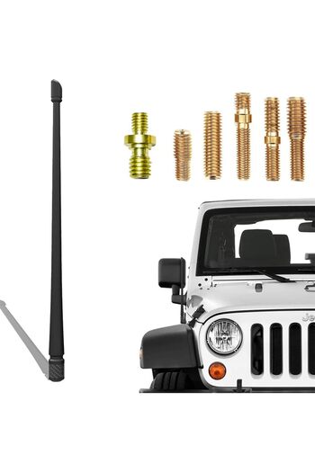 erorex 【Ttqk】Compatible Jeep Wrangler Jk Jku Jl Jlu Rubicon Sahara 2007-2022 13 Inches Flexible Rubber