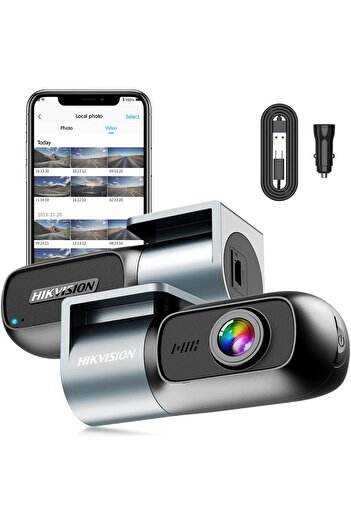 erorex D1 Dashcam, Easy Installation, 360° Rotation, 1080P, Wifi, App Control, Cigarette Adapter Power,
