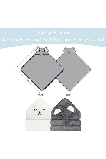 erorex 2 Pack Hooded Baby Towels Premium Ultra Soft Organic Baby Bath Towel Absorbent Hypoallergenic