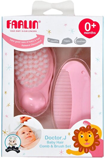 erorex Comb & Brush Set Pink Bf 150A P