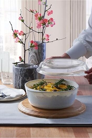 STOREMAX Sellbuyst Non-Stick Round Pot with Glass Lid, Cream 3150Cc, Pb-59013-Gr Trendy 266450