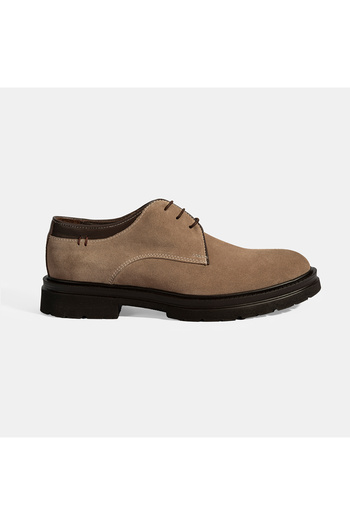 Desa Men's Brown Lace-Up Suede Casual Shoes