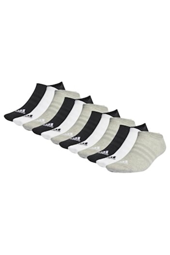 adidas , Set of very short socks with unisex pattern - 12 pairs, White/Black/Gray One Size