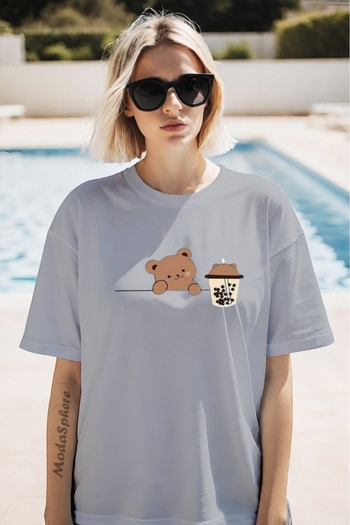 AR&YOS Printed Unisex Oversize T-Shirt Oversize