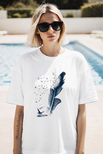 AR&YOS Printed Unisex Oversize T-Shirt