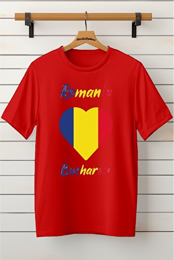 AR&YOS Romania Printed Unisex Oversize T-Shirt Oversize