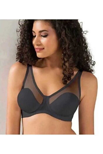 PATRON Tulle Detailed Gathering Very Useful Comfortable Pearl Bra
