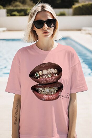 AR&YOS Τυπωμένο Unisex Oversize T-Shirt Oversize