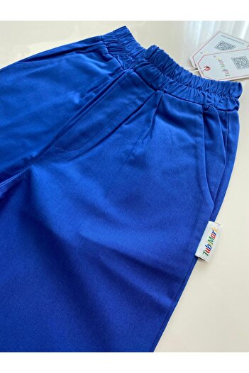 TubiMark Pamuklu Bol Paça Boon Mavi Pantalon