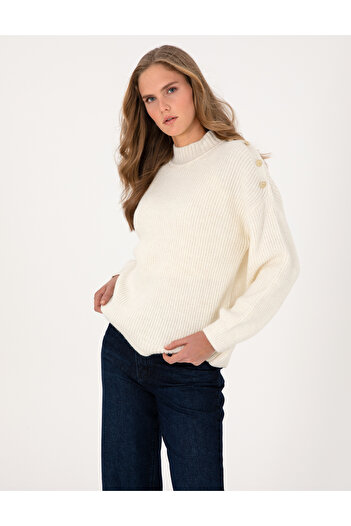 Pierre Cardin Ecru Comfort Fit Half Fisherman Sweater 50316342-Vr019