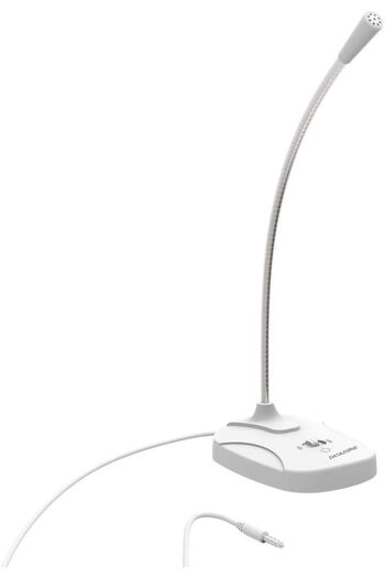 Datazone Computer Wired 3.5M Professional Desktop Microphone with Adjustable Neckline for Laptop, Co