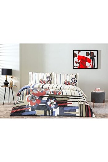 STOREMAX Polysight Vanessa Double Duvet Cover Set Red Trendzap 467437