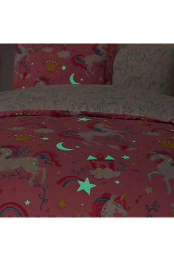 STOREMAX Sellbuy |   Pony | 100% Cotton Double Duvet Cover Set Pink Trendy 266450