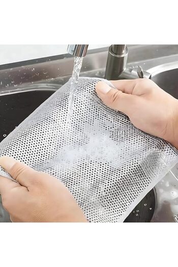 STOREMAX Polysight 5-Pack Anti-Scratch Wire Dishcloth – Suitable for Wet and Dry Use, Multi-Purpose Cleaning Cloth –