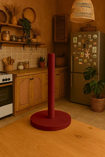 DemCey Home Wooden Paper Towel Holder, Roll Towel Holder, Napkin Holder
