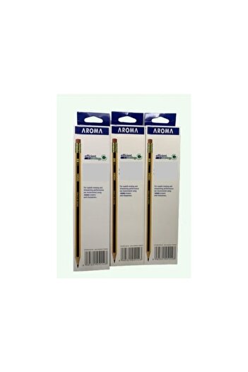 Aroma Premium HB Pencil Set - Pack of 3 Boxes (12 Pencils Each) with Eraser Tip