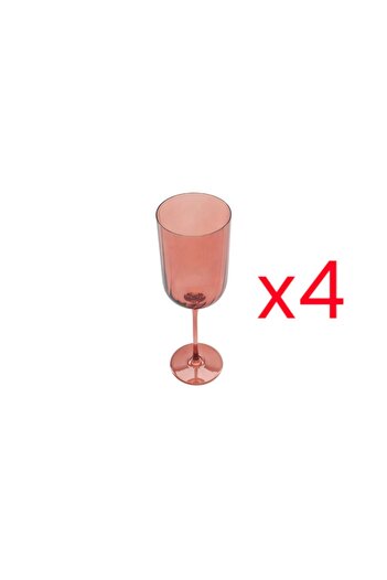Porland Mose 4-Piece Red Goblet 350Cc