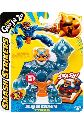 erorex Smash Strikers Squishy Tygor Squishy Goo Filled Action Figure Armored Ultimate Smashing Fist Weapon