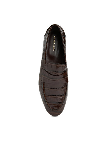 George Hogg Kahverengi Kadın Deri Loafer