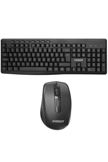 Everest KM-719 Siyah 2in1 Kablosuz Q Multimedia Klavye + Mouse Set