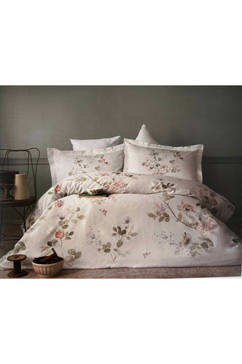 Pupilla Collection Printed Cotton Satin Duvet Cover Set - Serenity