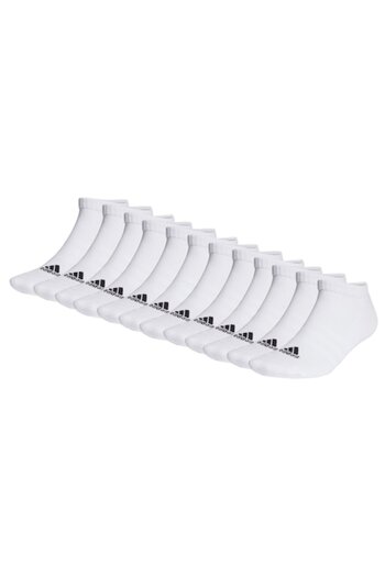 adidas , Set of short unisex socks with logo - 12 pairs, White, Size 46-48
