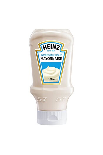 Heinz Light Mayonnaise Top Down Squeezy Bottle 600 ml Creamy Taste with Less Fat Content