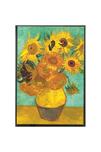 DEFFTER Art of World / Van Gogh Sun Flowers 14X20 Hard Cover Striped Notebook 96 Yp