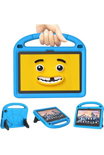 Patamiyar Husă ușoară și rezistentă la șocuri pentru tabletă de 8 inch pentru copii, cu mâner - Albastră