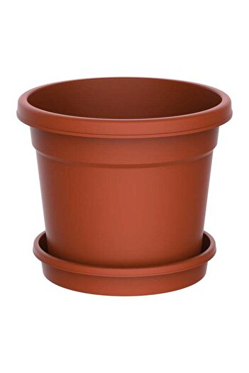 Cosmoplast Flower Pot New Comp 12 Tc 32 x 32 x 29 cm Round Plastic Terracota