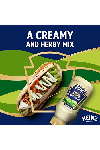 Heinz Creamy Pesto Mayonnaise Top-Down Squeeze Bottle 225 mlTaste with Basil and Garlic Blend