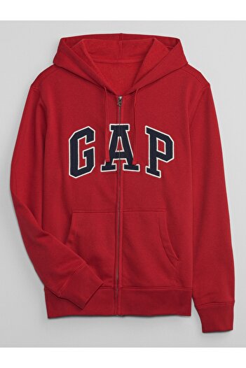 GAP ErkekGap Logo Relaxed Fleece Fermuarlı Sweatshirt