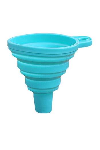 Generic Silicone Collapsible Funnel Blue 7 x 6centimeter