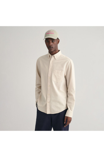 Gant Erkek Bej Regular Fit Düğmeli Yaka Oxford Gömlek