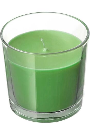 Generic Scented Candle In Glass Green 7.5cm