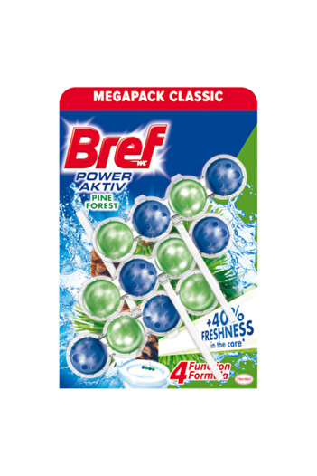 Bref Toilet Freshener Power Aktiv Pine, 3X50g