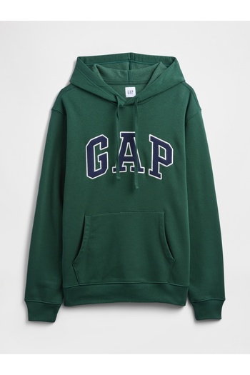 GAP Men's Dark Green Logo Relaxed Fleece Sweatshirt