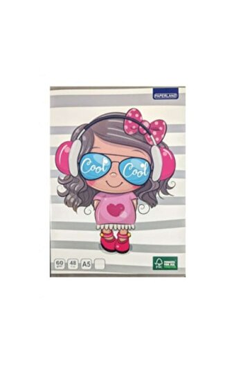 PAPERLAND Set 5 notebooks dictation A5 48 sheets, 60g