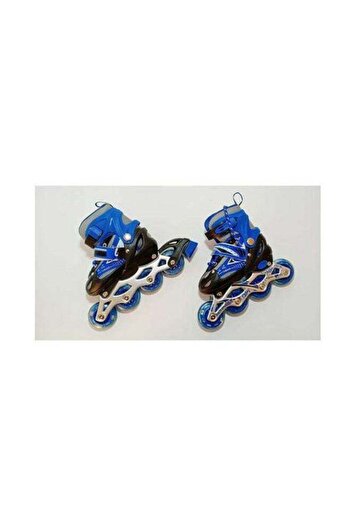 Generic Adjustable Inline Roller Skate Shoes L Blue Black Lcm